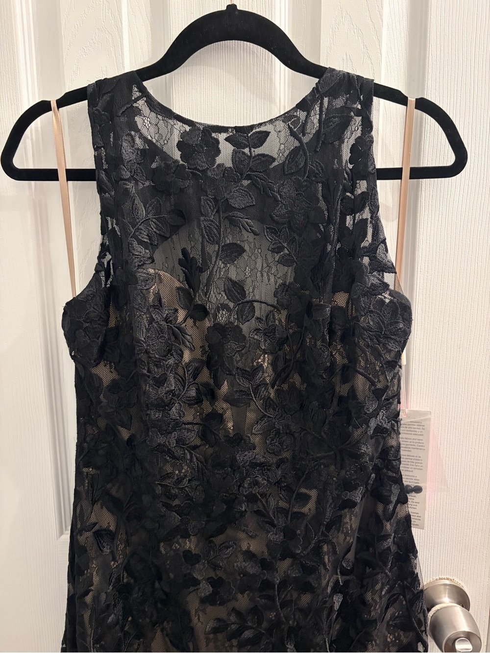 Rosa Clará Black Floral Lace Gown - Sleeveless Halter Neck Formal Dress Size 12 - Picture 2 of 16